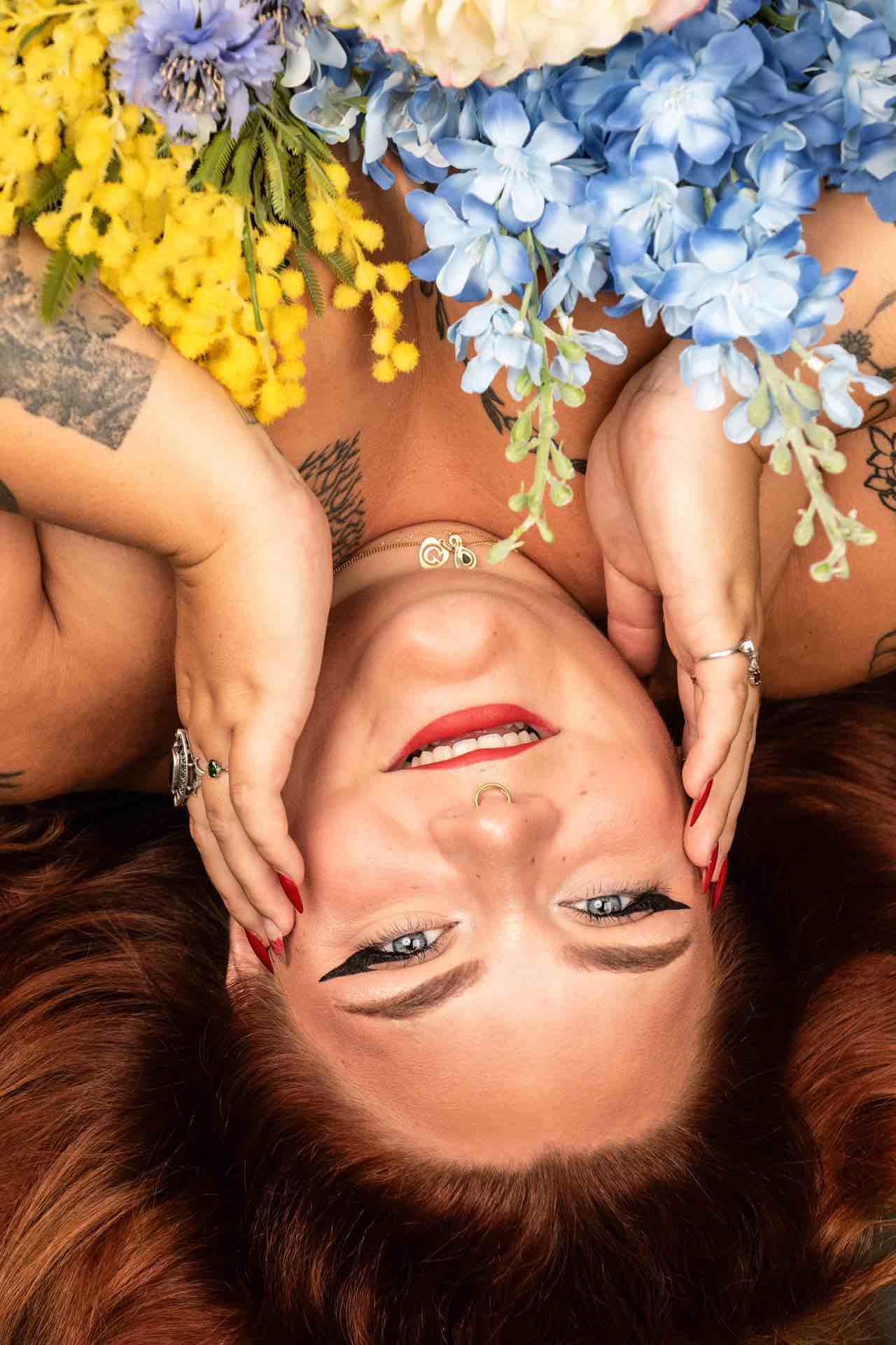 Portrait fleuri